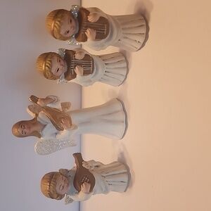 Vintage  Angel Figurines with Instruments